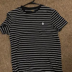 Black and White striped Ralph Lauren Tee